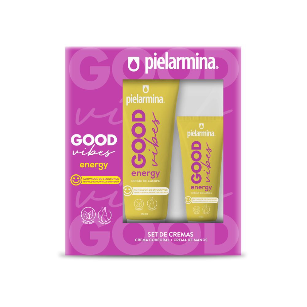 Set Crema de Cuerpo y Manos Good Vibes Energy Pielarmina