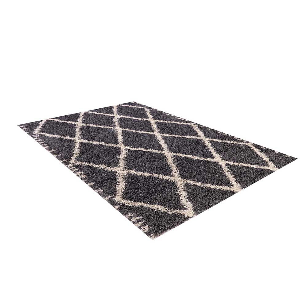 Alfombra Dib Shaggy Design 180 x 275 cm Gris