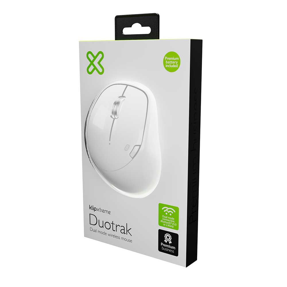 Mouse Inalámbrico Klip Xtreme Duotrak Blanco