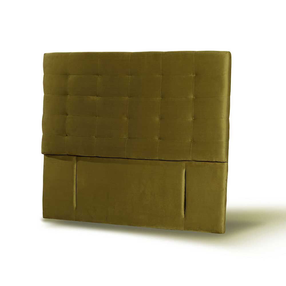 Respaldo Latam Home King Napoles Tela Velvet Verde