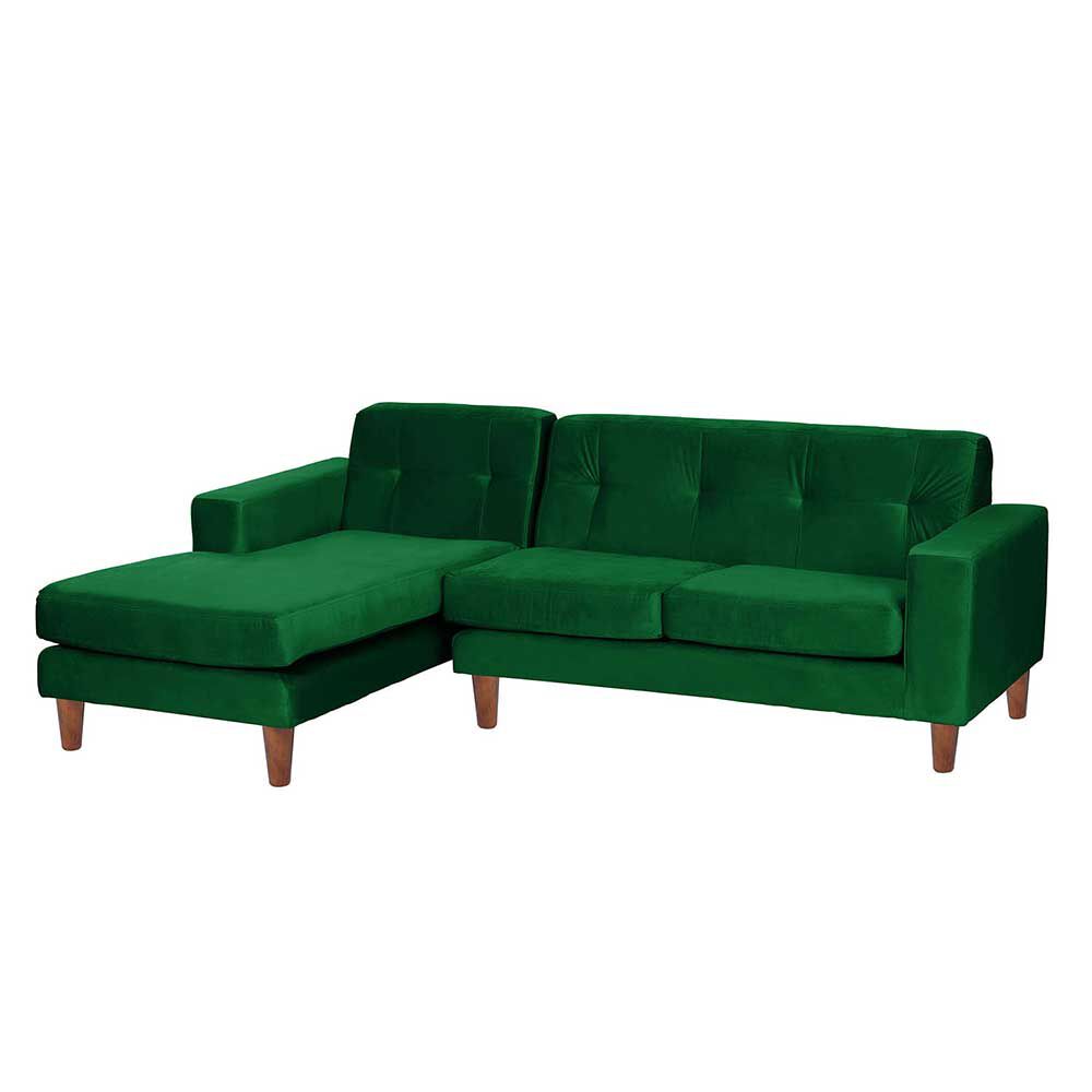 Sofá Seccional Izquierdo Latam Home Salermo Tela Velvet 3 Cuerpos Verde