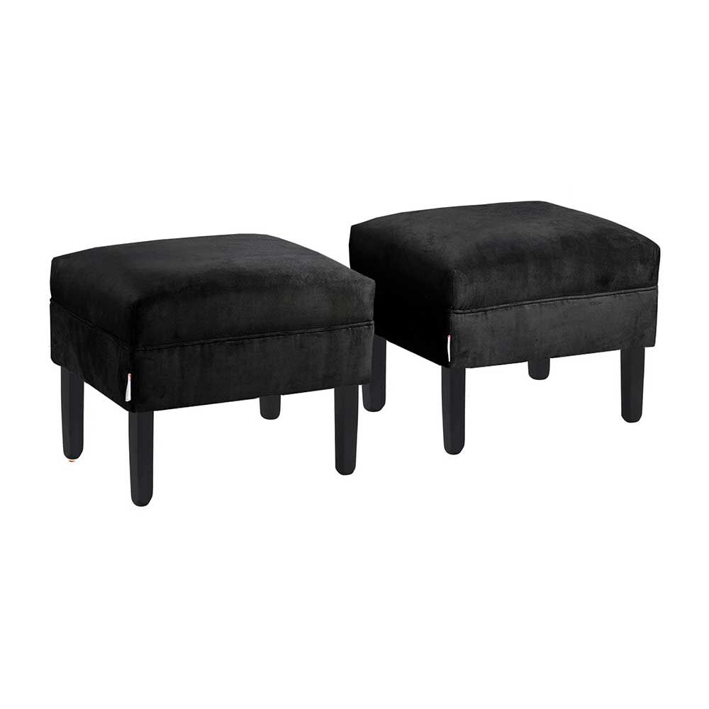 Set Pouf 2 Bodevir Sky Felpa 00 Negro 