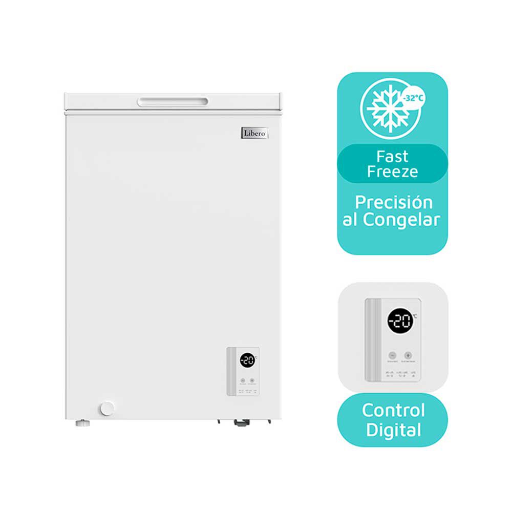 Freezer Horizontal Frío Directo Libero LFH-101EC 99 lts. Blanco