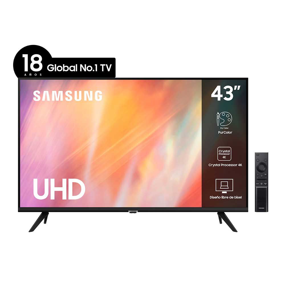 LED 43" Samsung UN43AU7090 Smart TV 4K UHD