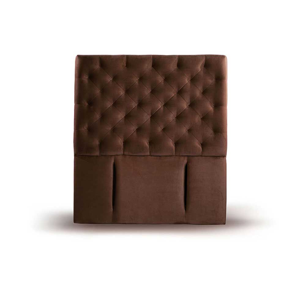 Respaldo Latam Home 1,5 Plazas Brescia Tela Velvet Chocolate