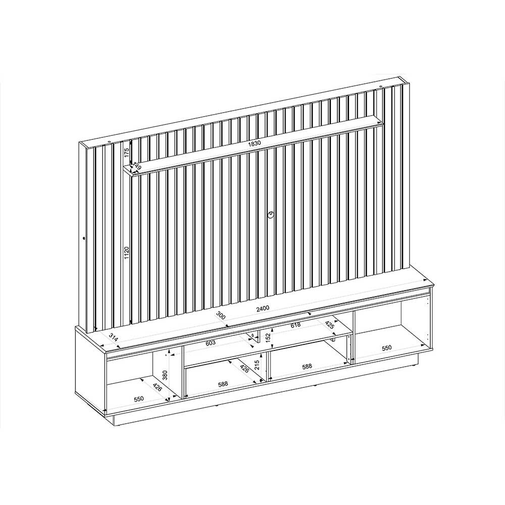 Panel TV Vekkahome Petrus Hasta 70" Café