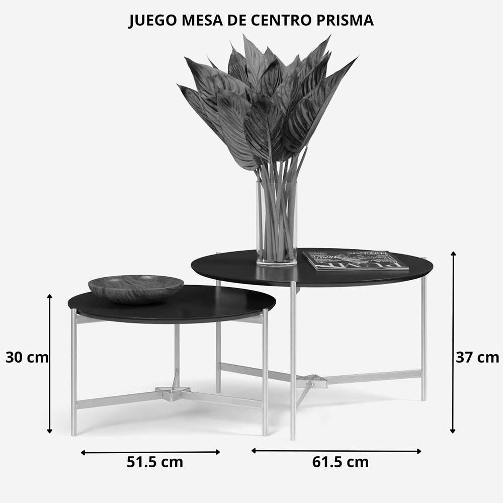 Set 2 Mesas de Centro Onessta Prisma Gris