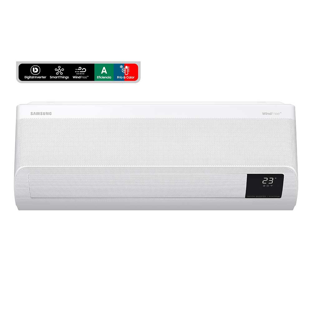 Aire Acondicionado Samsung AR09BSEAMWK/ZS Wind-Free Inverter 9000 BTU Frío-Calor WiFi