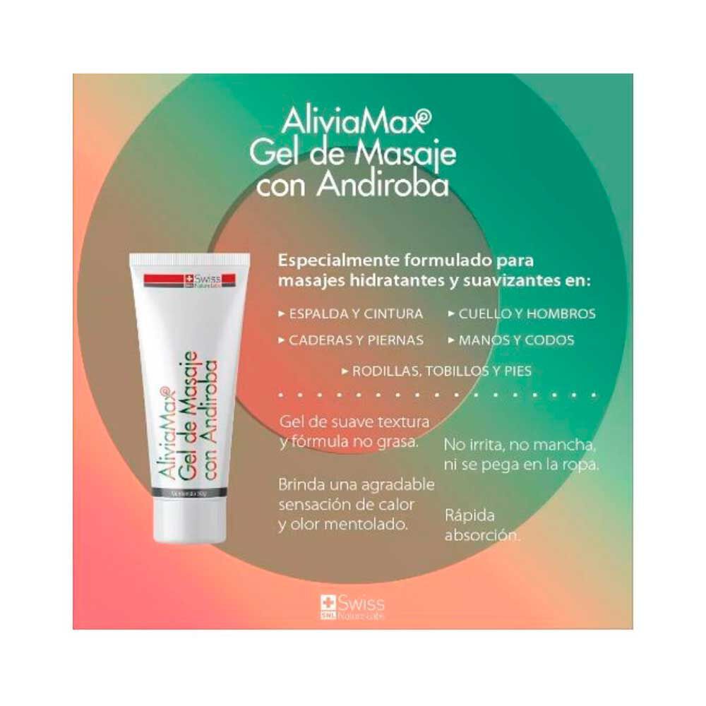 Aliviamax Gel Masaje Con Andiroba Alcanfor Arnica Tres Meses Swiss Nature Labs