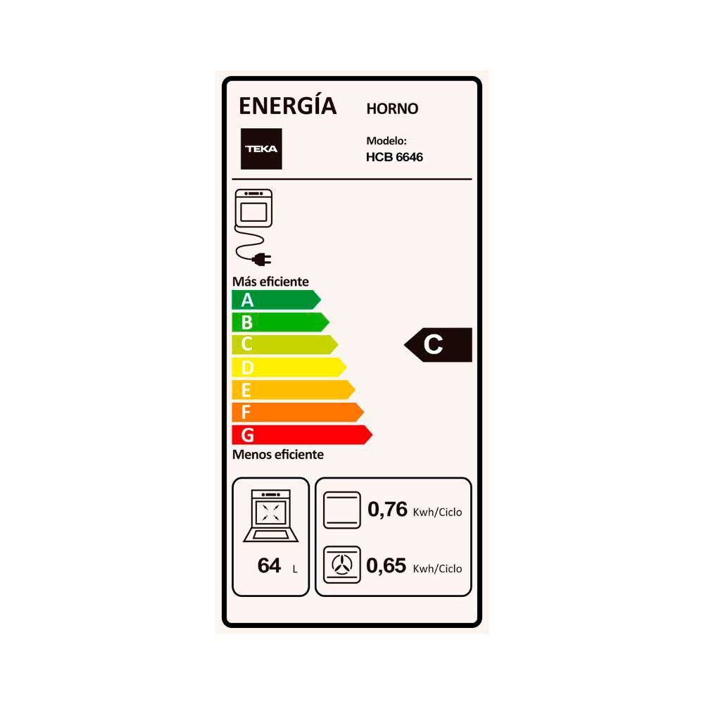 Horno Empotrable Eléctrico Teka HCB 6646 Airfry 64 lts.