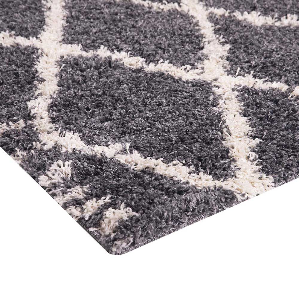 Alfombra Dib Shaggy Design 180 x 275 cm Gris