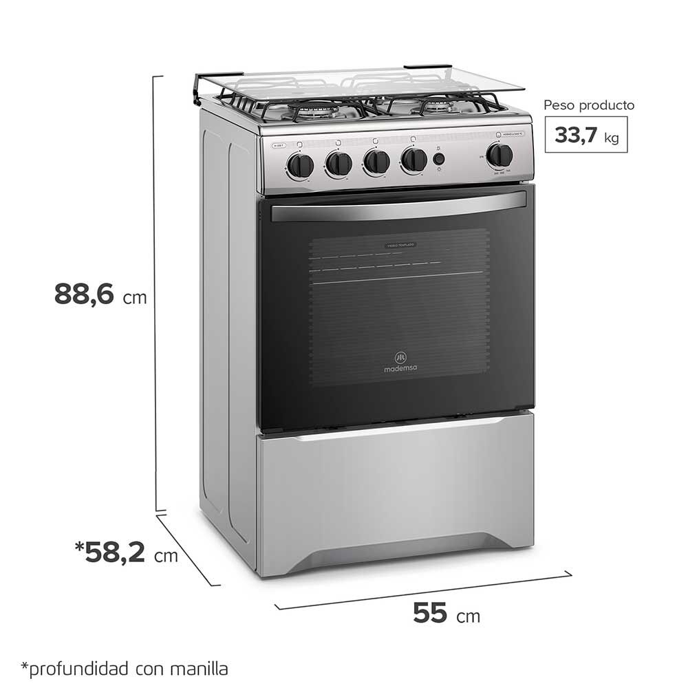 Cocina a Gas Mademsa M 520 T 4 Quemadores