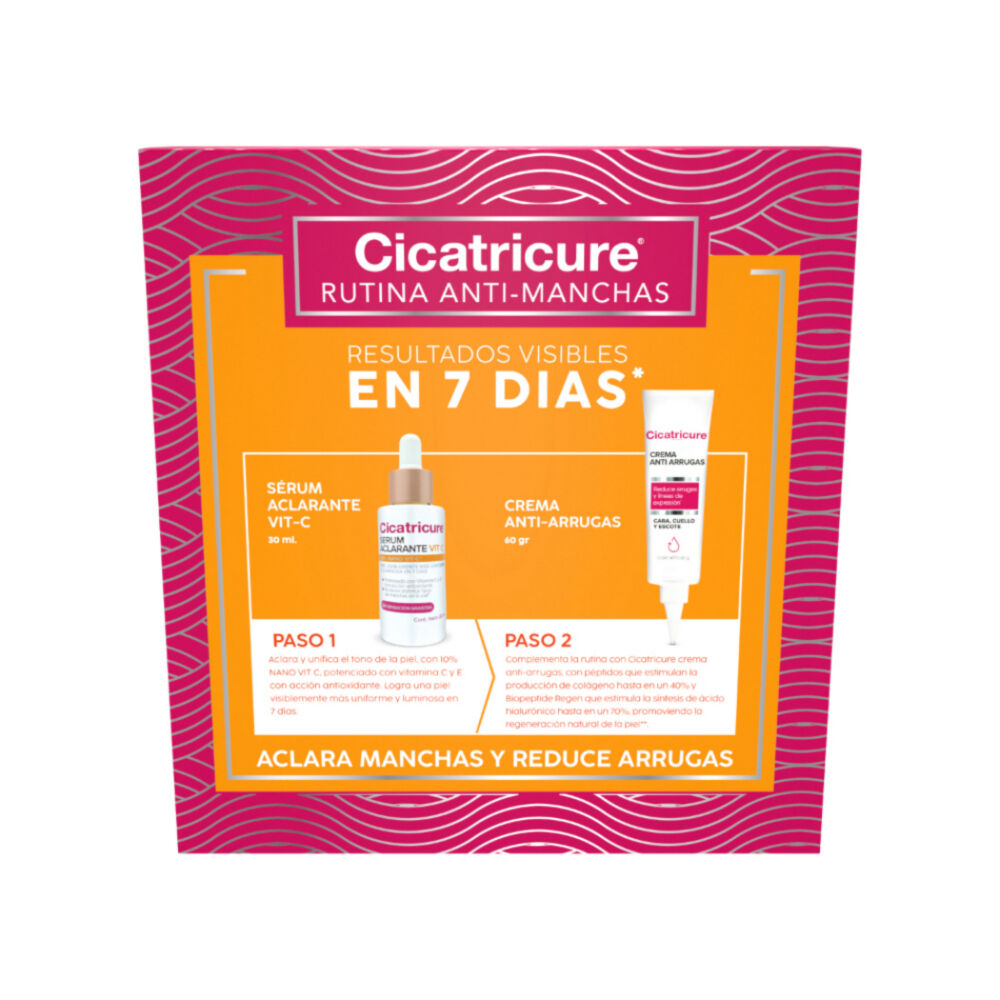 Pack Cicatricure Anti-Manchas Serum Aclarante Vit C 30 Ml + Crema Antiarrugas Rosita 60 G