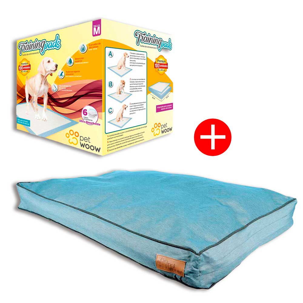 Cama Mascota Bruno Petwoow Talla M + 100 Sabanillas Entrenamiento para perros 45x60 Petwoow