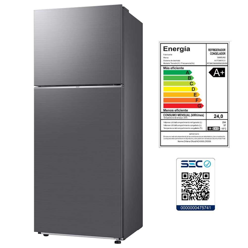 Refrigerador No Frost Samsung RT38CG6000S9ZS 391 lts