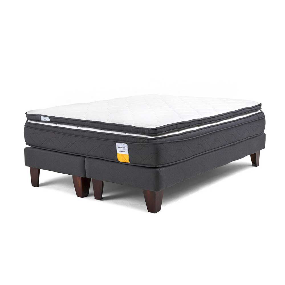 Cama Europea Drimkip Base Dividida Full Eurotop + Topper