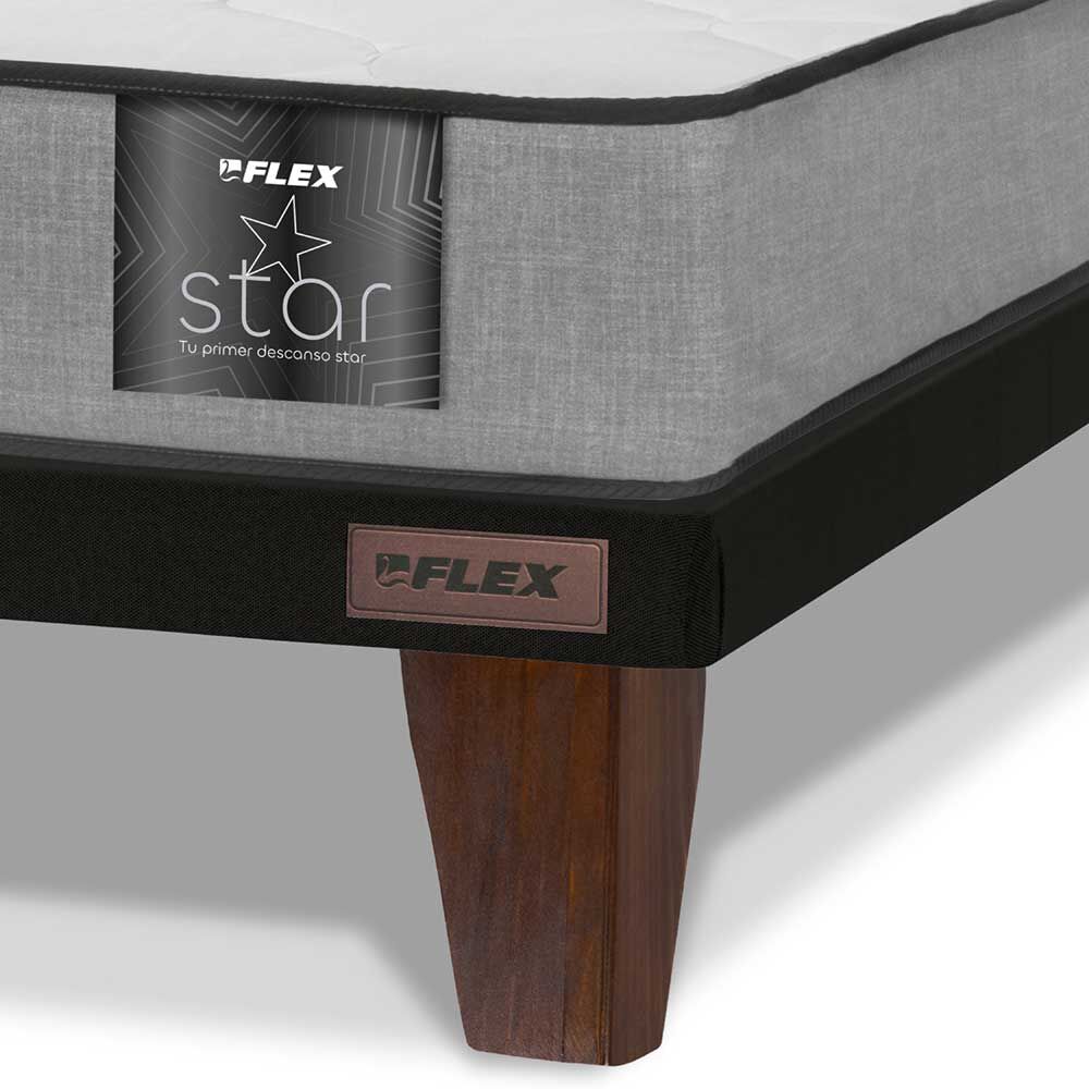 Cama Europea Flex 2 Plazas Star + Almohada Royal