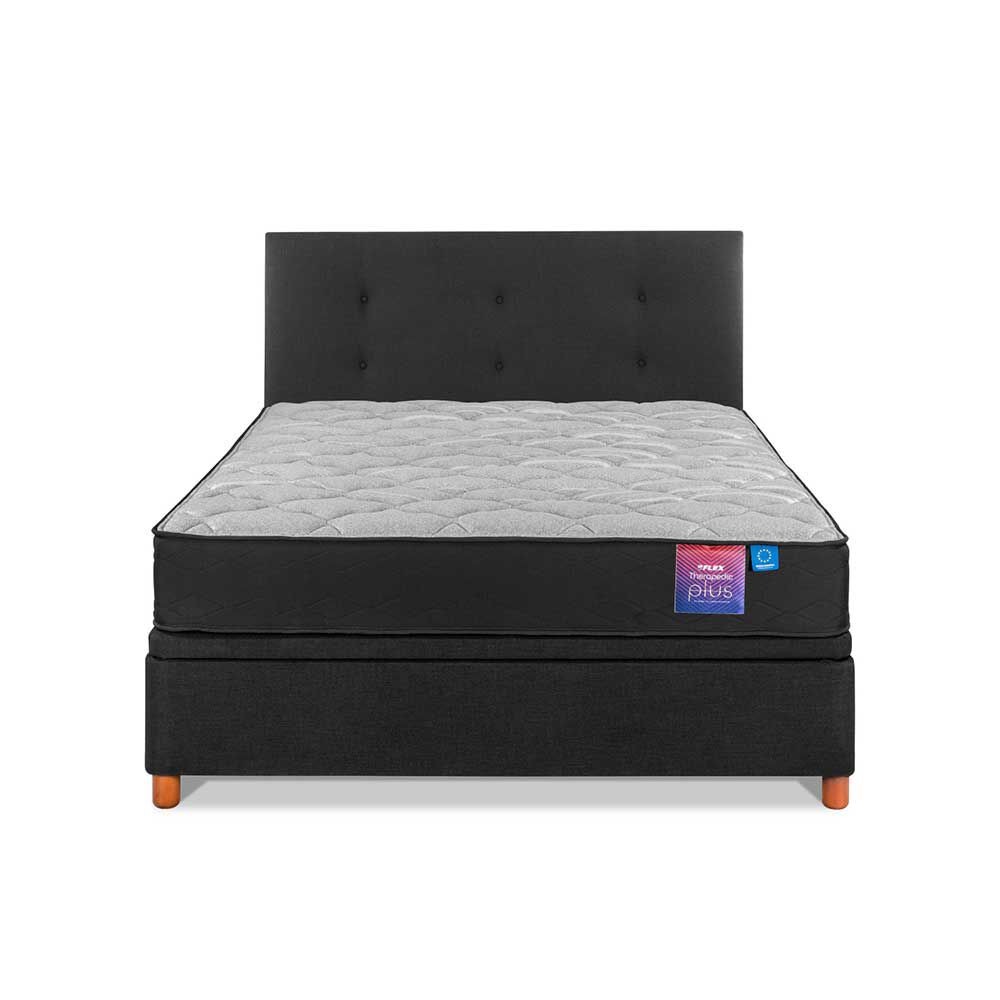 Cama Baúl Flex 2 Plazas Therapedic Plus  + Respaldo Royal