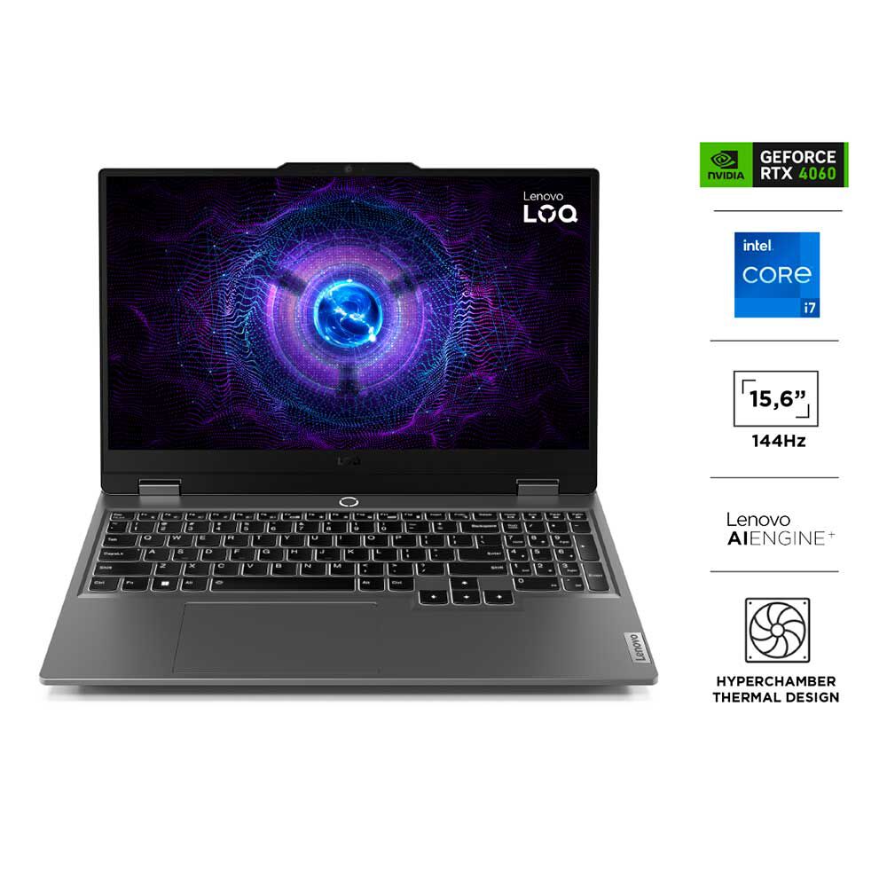 Notebook Gamer Lenovo LOQ Core i7 24GB 512GB SSD 15,6" NVIDIA RTX4060