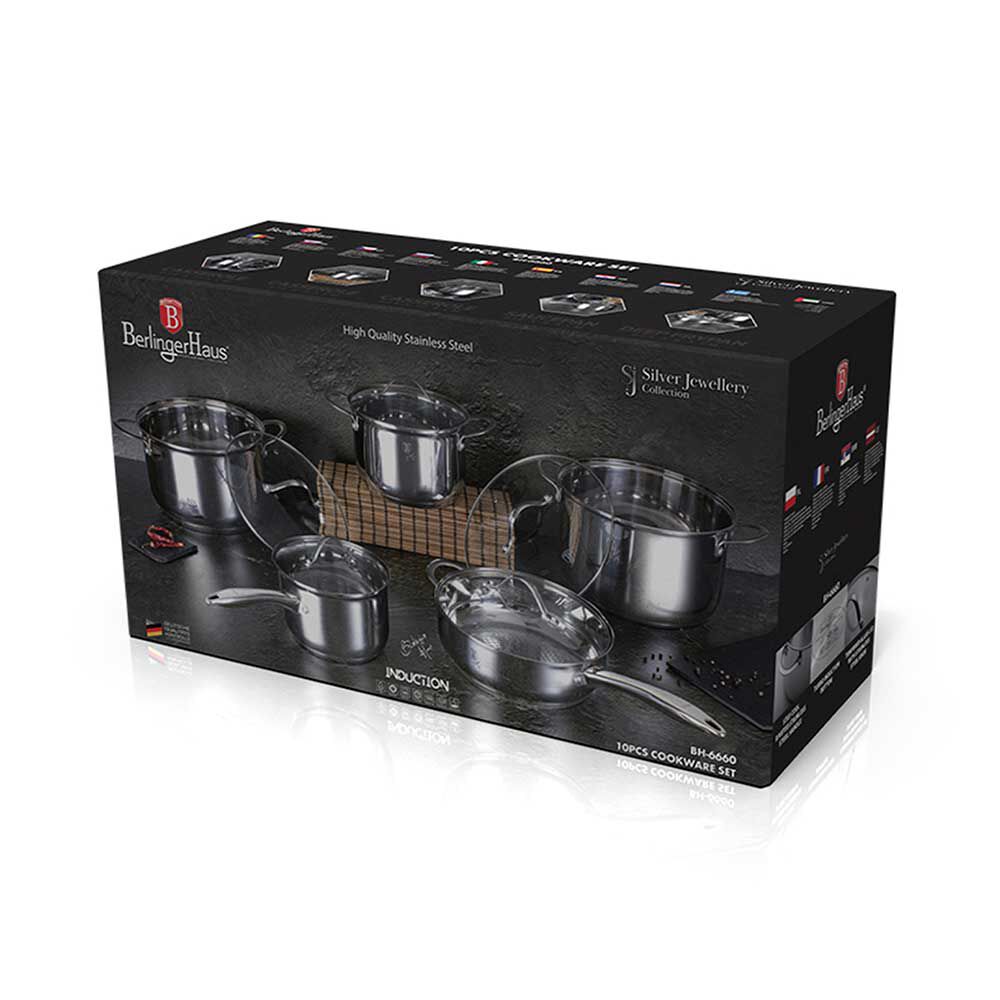 Batería de Cocina Berlinger Haus 10 Piezas Gris