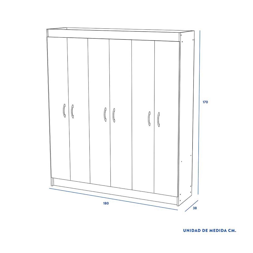 Clóset CIC Laredo Blanco 6 Puertas