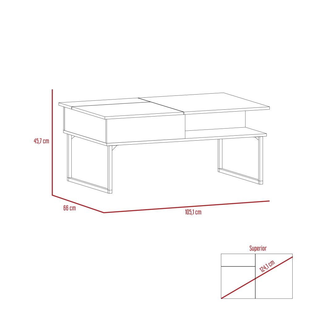 Mesa de Centro TuHome 5G-3 Ceniza/Wengue