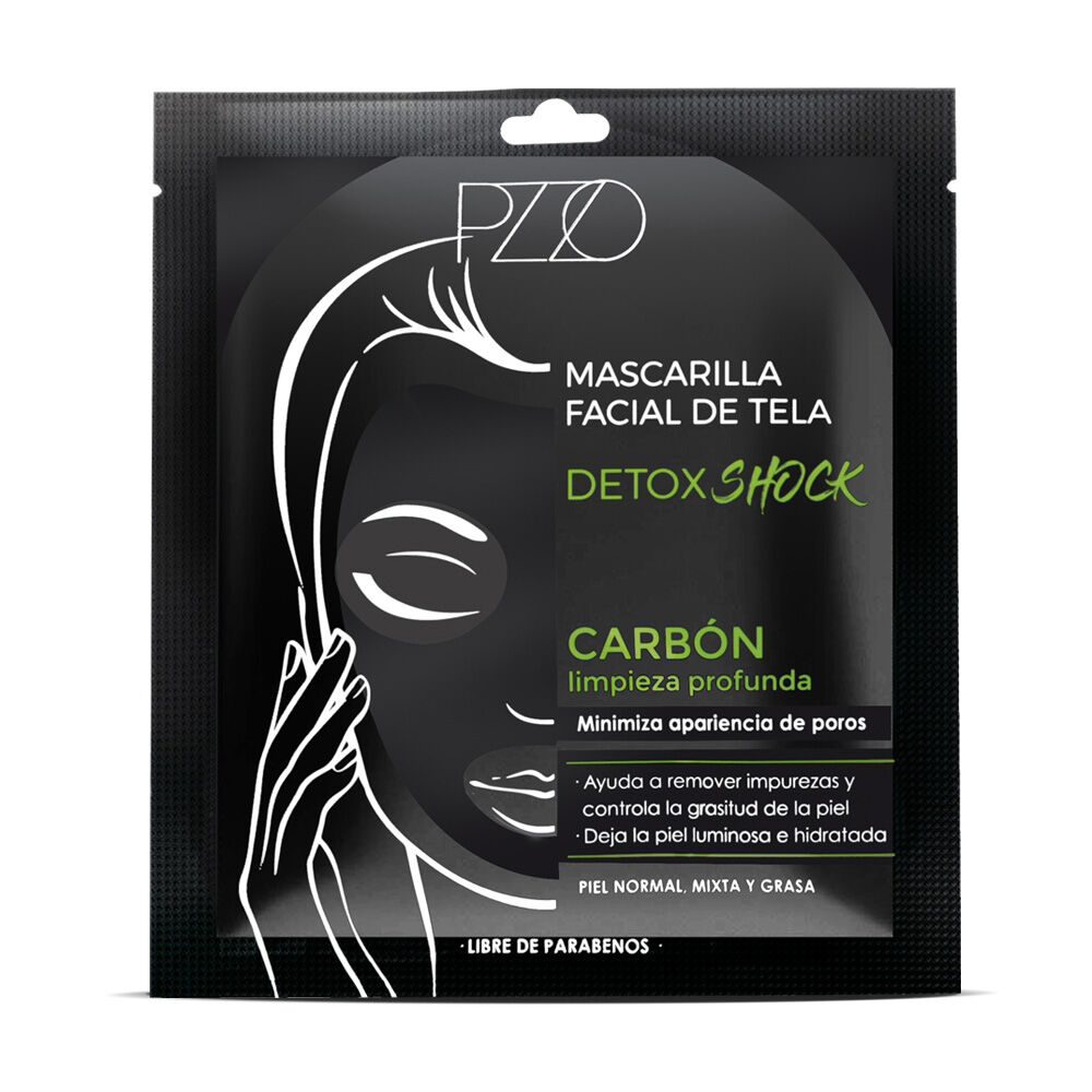 Mascarilla Facial de Tela Detox Carbón