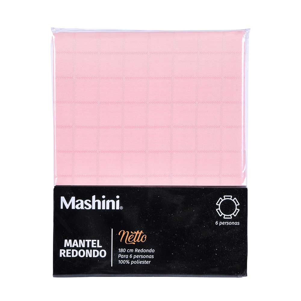 Mantel Redondo Mashini Liso Coral 180 cm