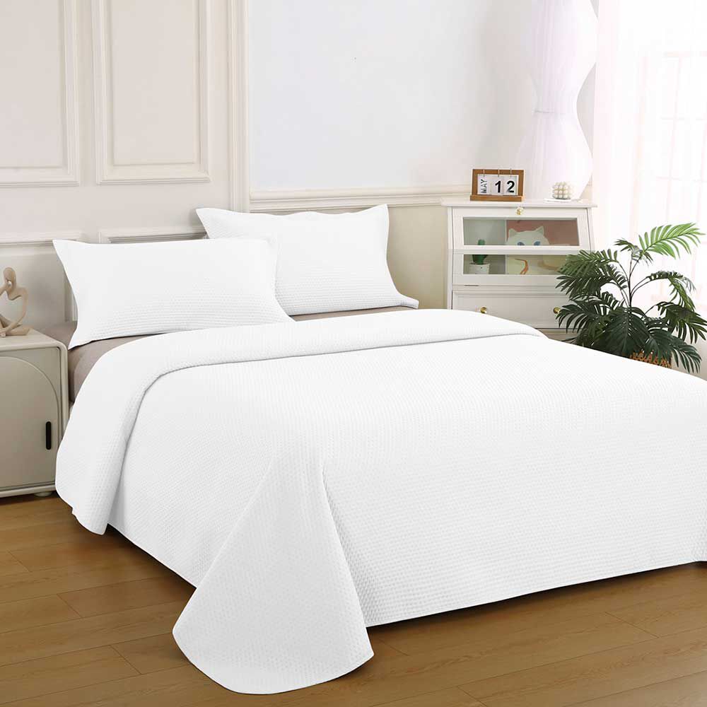 Quilt Liso Illusions 2 Plazas Atenas Blanco