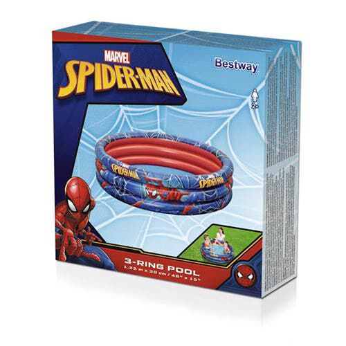 Piscina Inflable de 3 Anillos Bestway Spider-Man 200 Litros