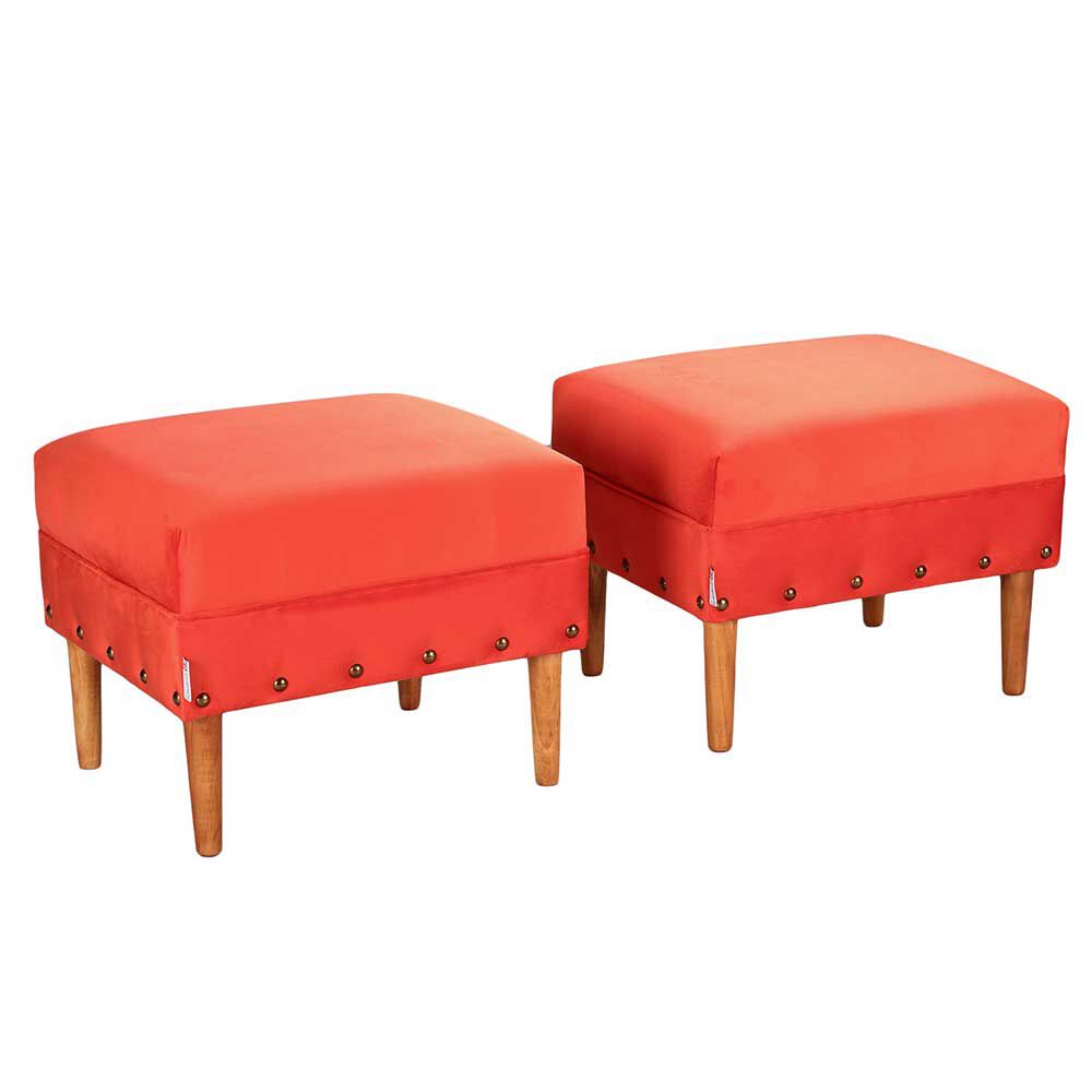 Pouf Bodevir Provenza Tacha Felpa 04 Rojo