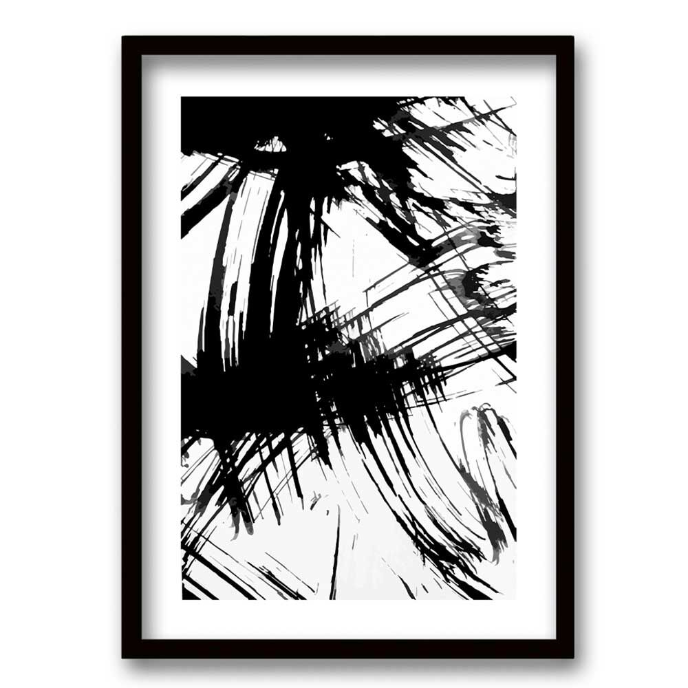 Cuadro Decorativo Retela Brush Black 40 x 30 cm