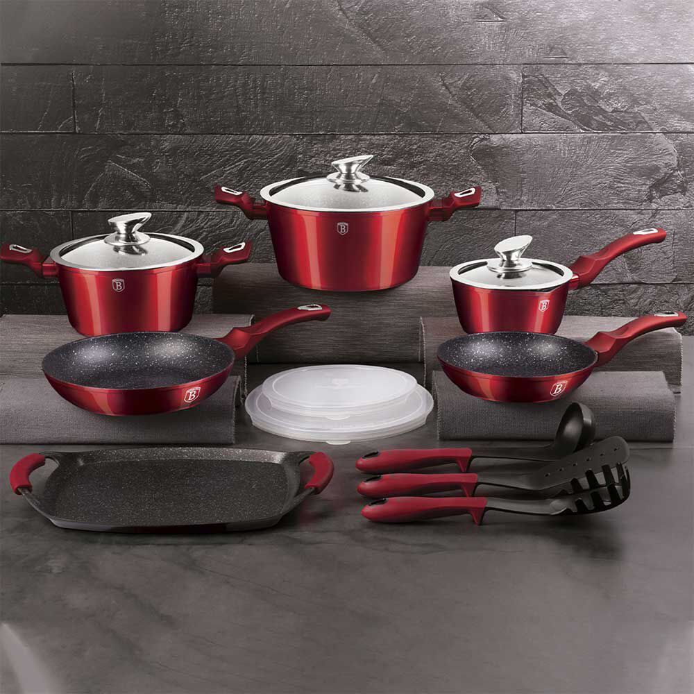 Batería de Cocina Berlinger Haus 16 Piezas Rojo