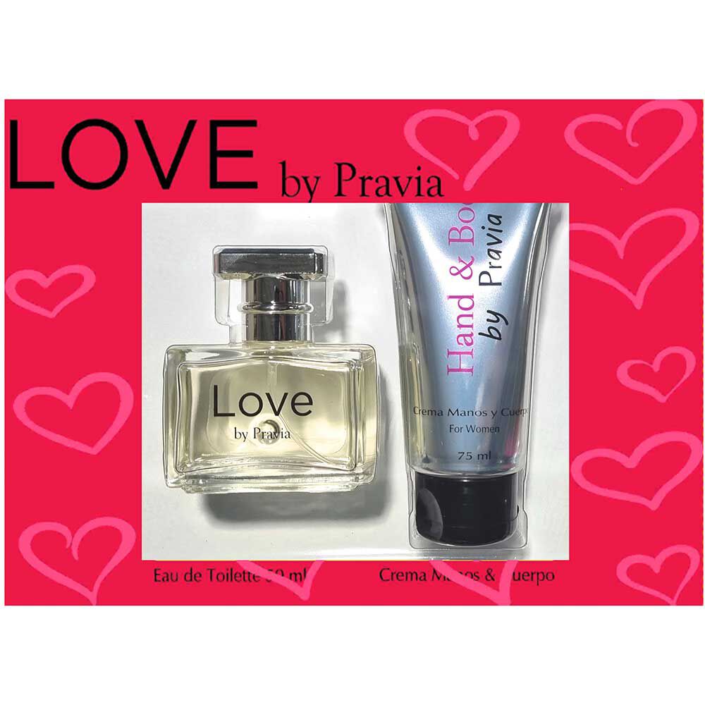 Set Perfume Mujer Love 50 ML+ Crema 75 ML Pravia