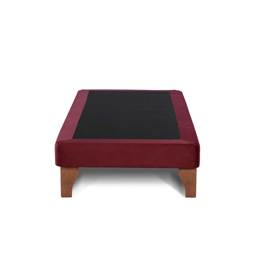 Base Europea Dividida Latam Home 1 Plaza Zen Tela Velvet Burdeo