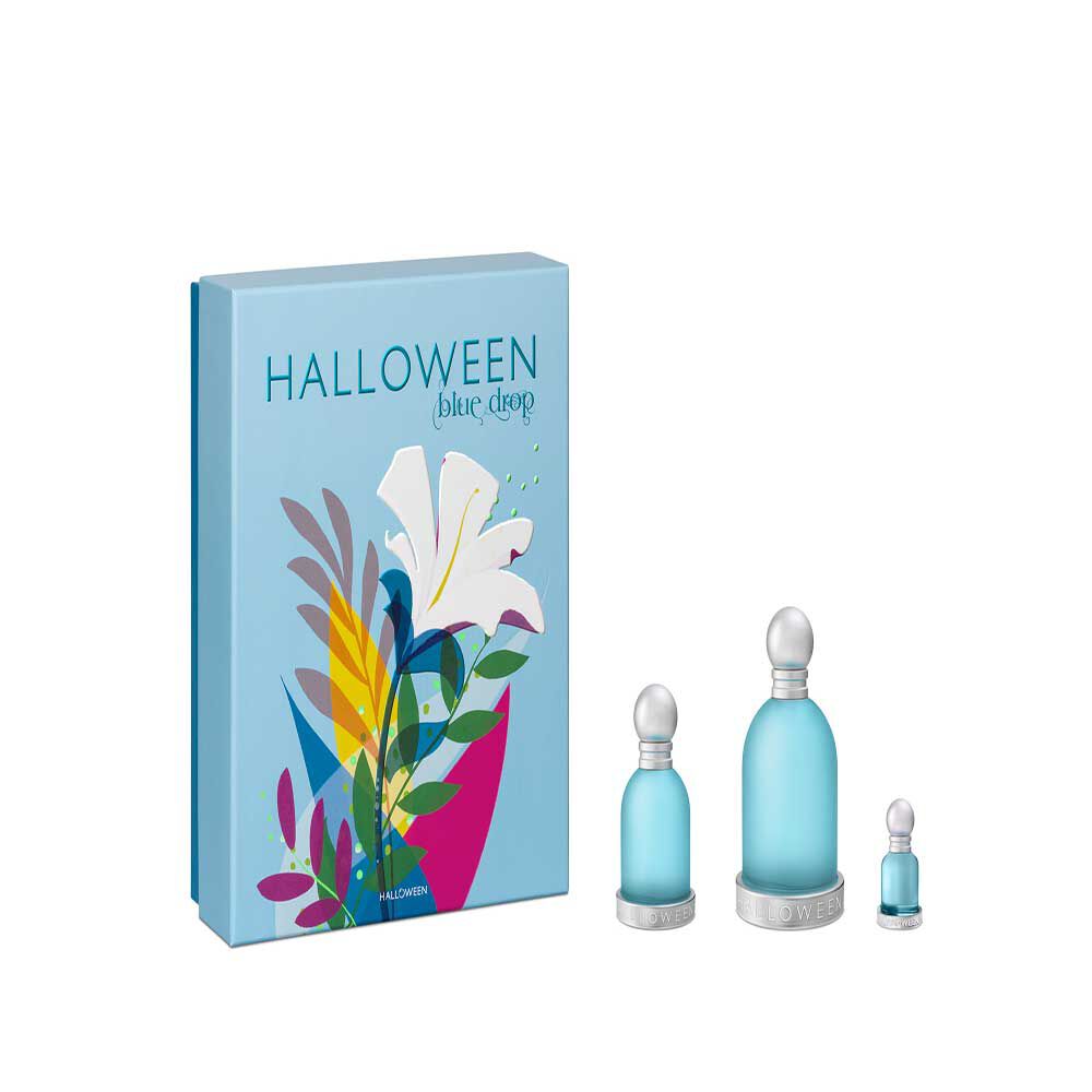 Set Perfume Halloween Mujer Blue Drop 100 ML + 30 ML +Miniatura