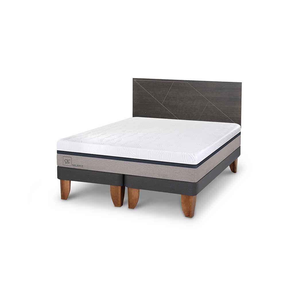 Cama Europea CIC Base Dividida 2 Plazas Balance + Respaldo Villarrica