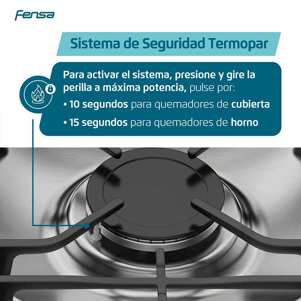 Cocina a Gas Fensa F 2606 T 4 Quemadores