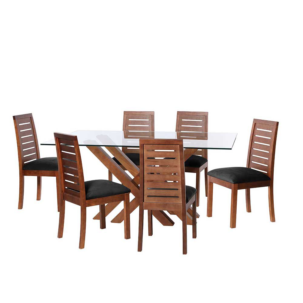 Juego de Comedor Latam Home Merida 6 Sillas Negro