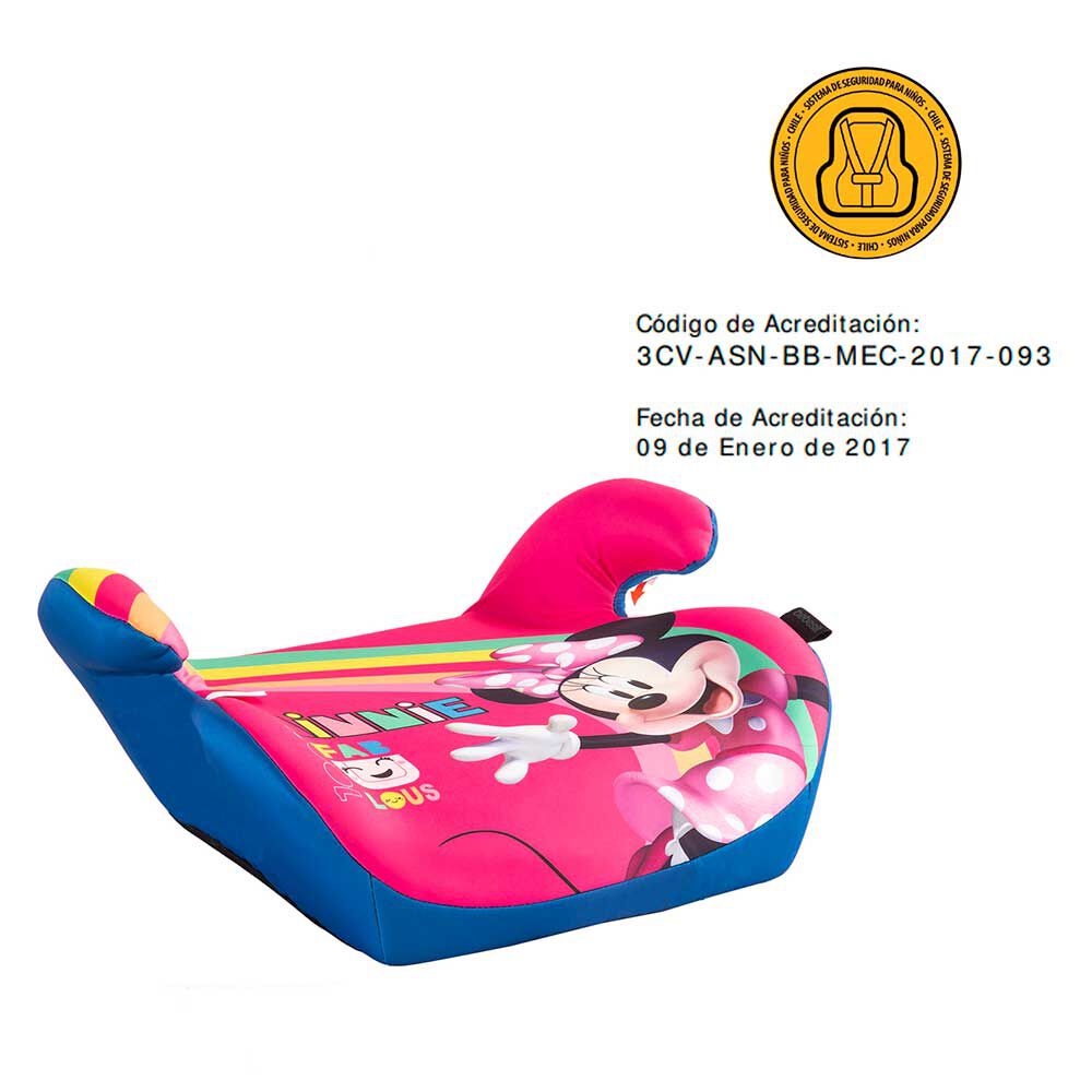 Silla de Auto Alzador Disney Minnie Rosado Bebesit