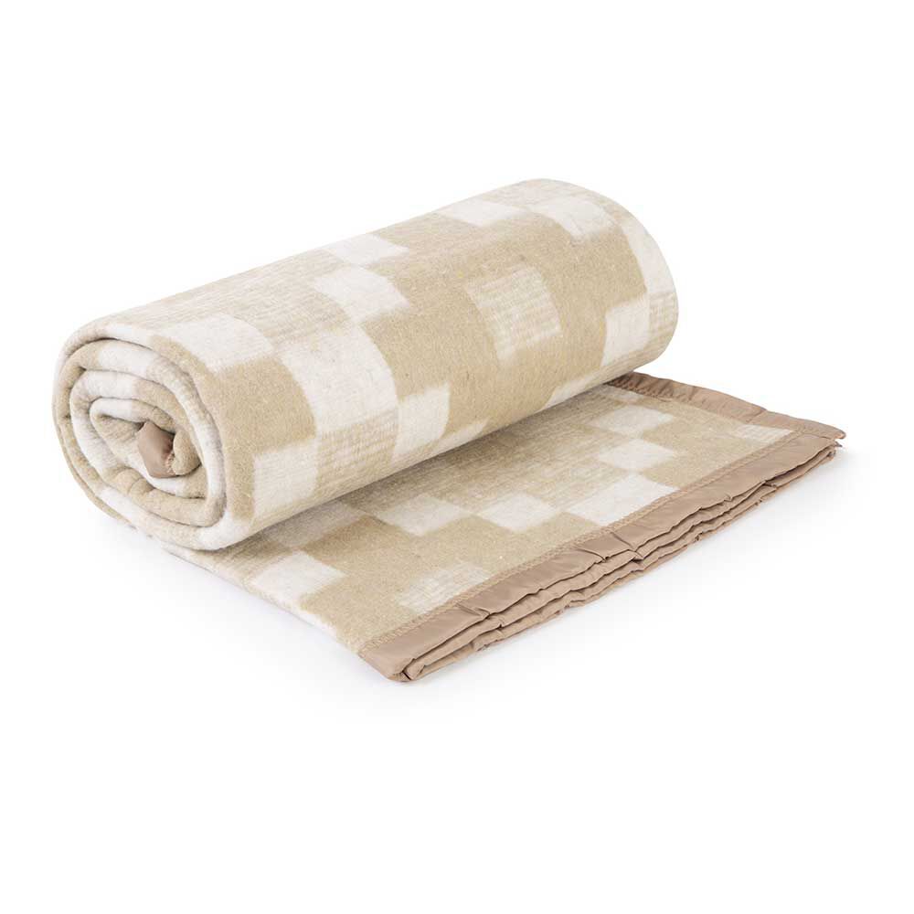 Frazada Reciclada Casanova 1,5 Plazas Liso Beige