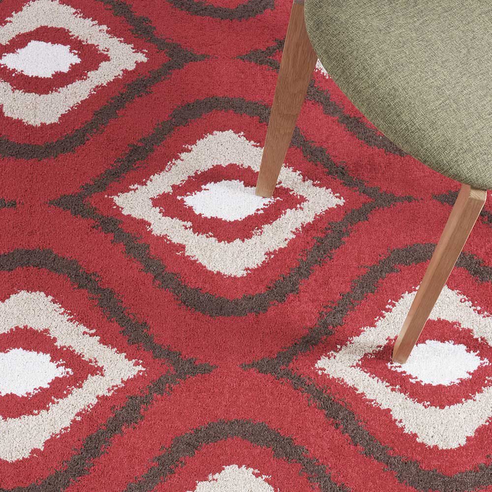 Alfombra Dib Kaleb 150 x 200 cm Rojo