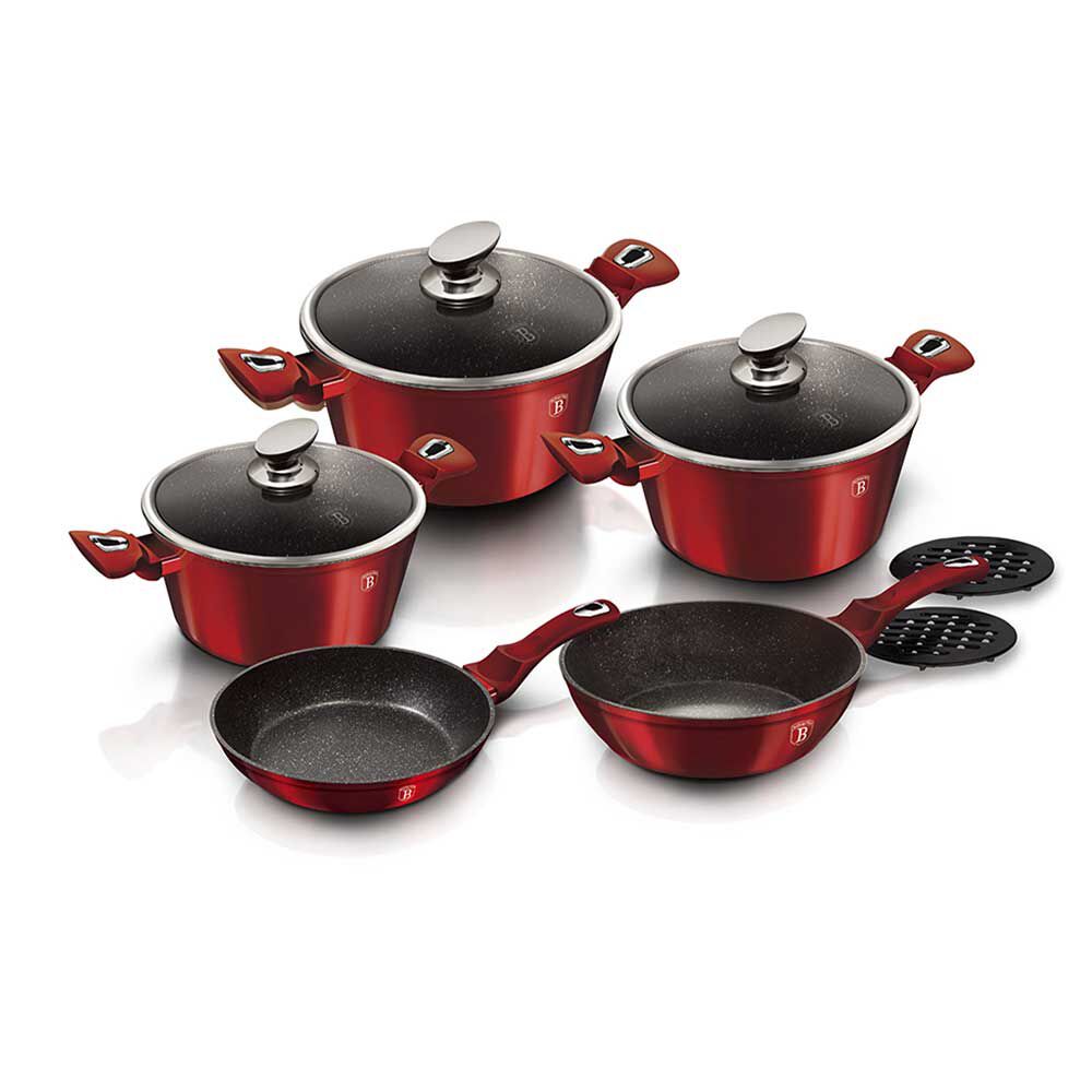 Batería de Cocina Berlinger Haus 10 Piezas Rojo