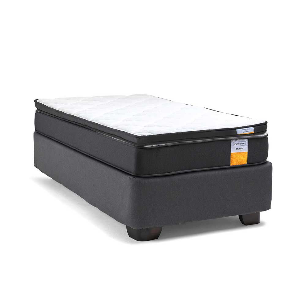 Cama Americana Drimkip 1 Plaza Funcional + Topper