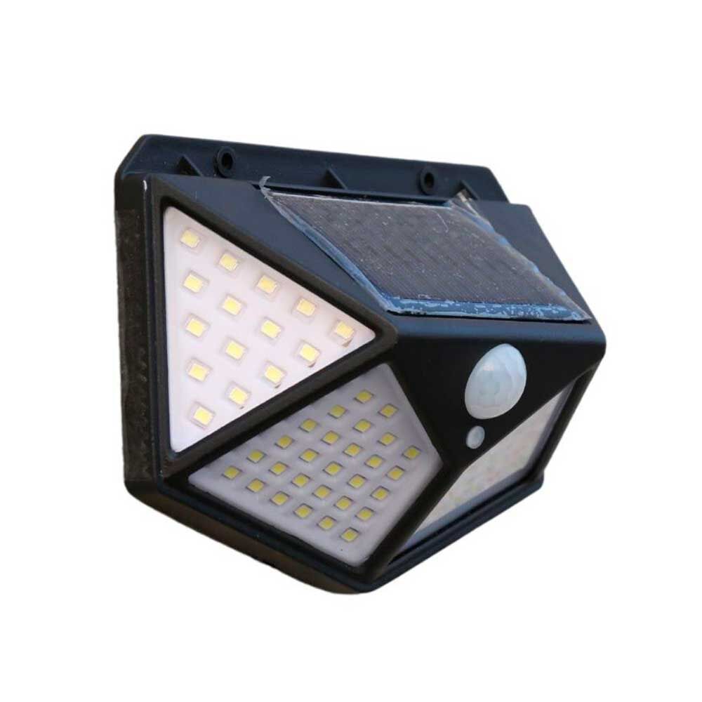 Aplique Triangular 100 Led Solar Contra Agua Pro Outdoor