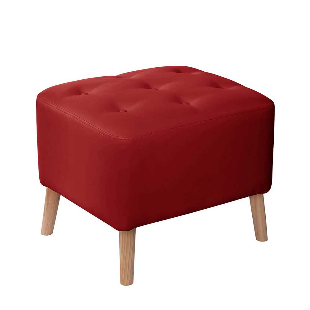 Pouf Latam Home Lyon PU Rojo