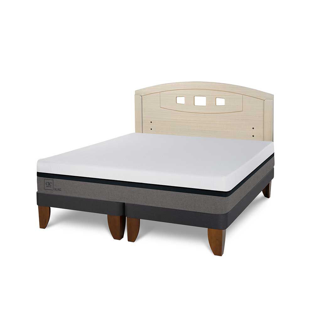 Cama Europea CIC Base Dividida 2 Plazas Balance + Respaldo Gales Alpino