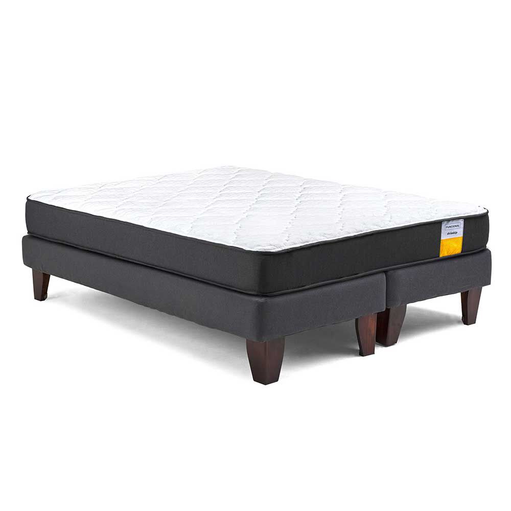 Cama Europea Drimkip Base Dividida 2 Plazas  Funcional