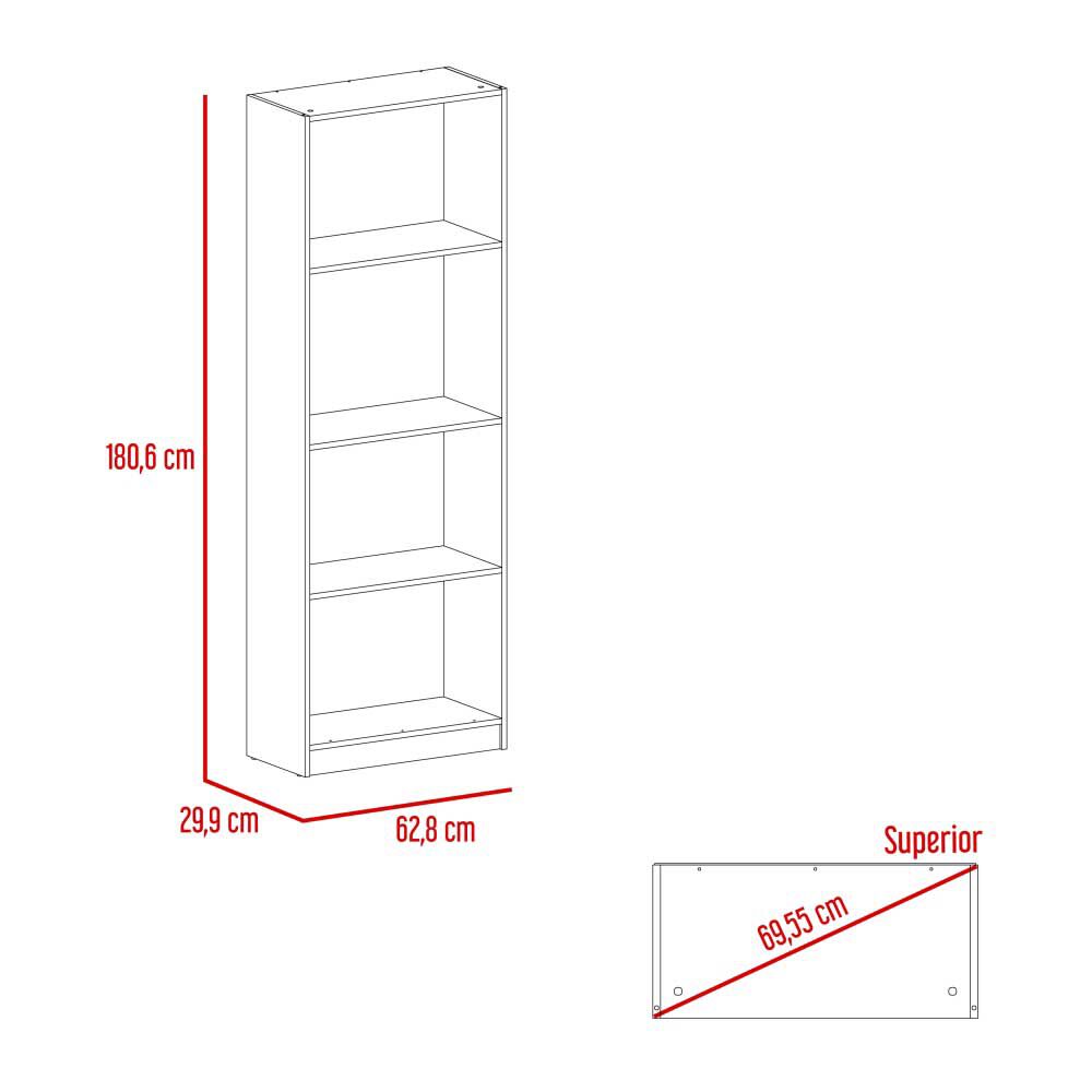 Estante 2 Puertas + Estante 4 Repisas + 2 Complementos TuHome Home Macadamia