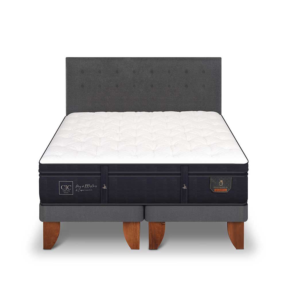 Cama Europea CIC Base Dividida King Súper Premium + Respaldo